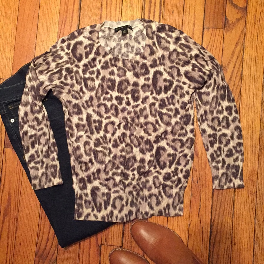 Cotton leopard sweater